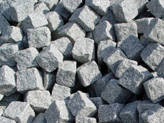Pflastersteine - Granitpflaster Mittelkorn grau