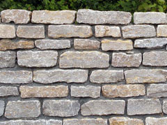 Mauersteine - Muschelkalk Schichtmauerwerk gespalten, 5 - 15 cm (Kirchheimer)