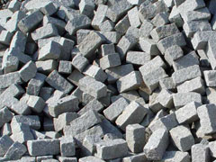  Mauersteine - Granit mittelkorn grau, gespalten
