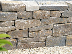 Mauersteine - Muschelkalk Krustenmauersteine