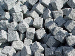 Pflastersteine - Granitpflaster Mittelkorn grau